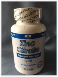 Vita Plus Zinc Citrate 30 mg. 60 tablets